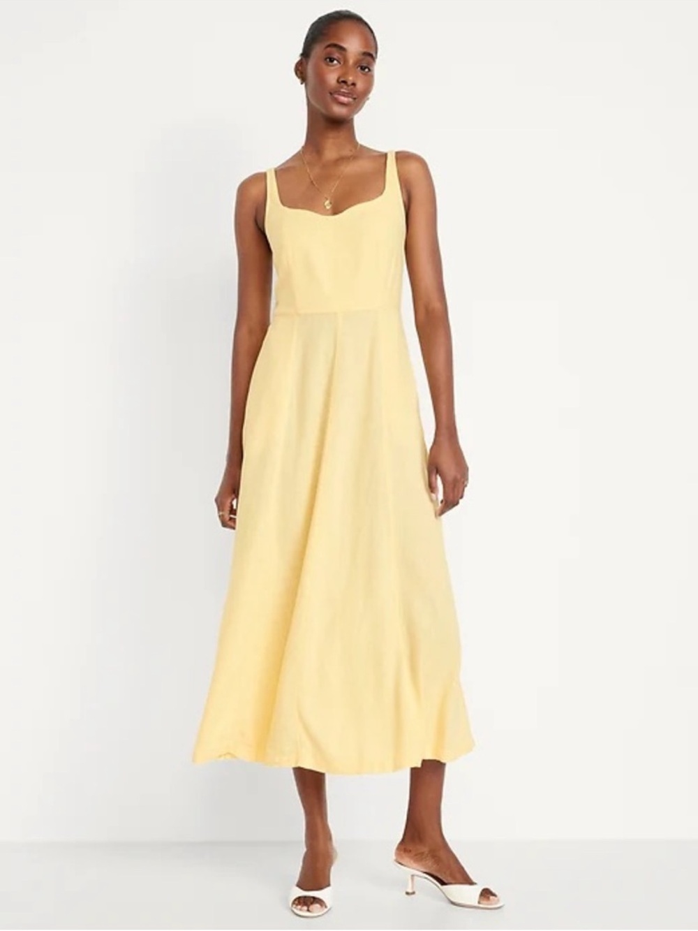 Old Navy Yellow Midi Dress